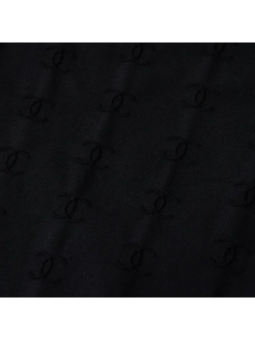 Chanel Camisole Jumpsuit CC Logo Nylon Spandex Black 40